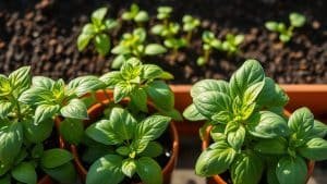 growing basil in pots